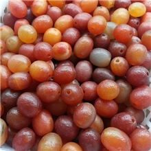 纯天然磨砂原石藏式老红玛瑙桶珠散珠饰品配件佛珠配件红润通透