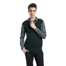 【厂家批发】假两件假开衫加厚保暖内衣休闲时尚冬季男士衬衣