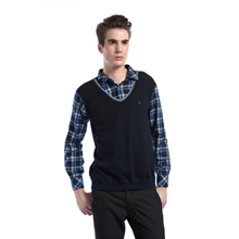 2013秋冬新品男士假两件衬衫领加绒加厚保保暖内衣套装冬季男款