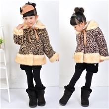 新款韩版童装冬款批发中小女童时尚豹纹毛毛童棉衣儿童棉袄Z1.5