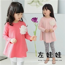 2013韩版秋款新款童装纯色长袖女童连衣裙特价促销