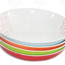 7寸陶瓷盘陶瓷饭盘4种颜色现货特价出售