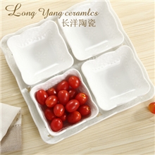 欧式婚礼婚庆蕾丝浮雕蝴蝶镂空陶瓷点心蛋糕盘菜盘西餐牛排盘子碗