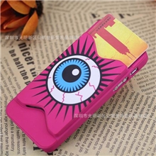 插卡苹果手机壳水贴iphone5/5S疯狂的眼球机壳厂家一件代发