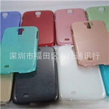 三星9500平面拉丝手机壳铝片手机外壳TPU手机保护套水晶拉丝壳