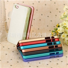 iphone5c廉价版手机外壳水晶手机保护套五金拉丝手机壳批硅胶