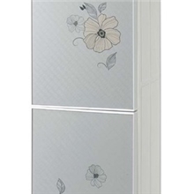 富尔宝立式饮水机制热全塑81型银底方格紫色方格紫色花