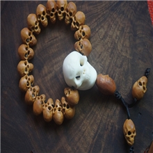 厂家批发男女通用橄榄核骷髅头手链