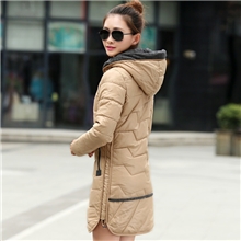 羽绒服女款新款冬装韩版修身加厚长款棉衣羽绒棉服外套女