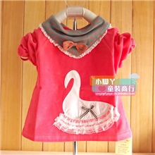 囝囡共舞T-50女宝宝防水纯棉灯芯绒罩衣吃饭衣批发小脚丫童装]