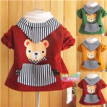 防水！囝囡共舞T-52宝宝灯芯绒纯棉罩衣儿童罩衣批发[小脚丫童装]