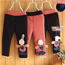 布衣达13828韩版时尚女童不倒绒加厚打底裤童裤批发[小脚丫童装]