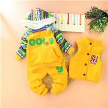 织里货源|字母款儿童秋冬季三件套|羊羔绒儿童套装批发|韩版童装