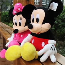 批发儿童成人礼品饰物米奇米妮情侣玩偶抱枕靠垫毛绒玩具