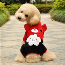 浙江现货批发2013新款宠物衣服轻松熊四腿绒衣厂家批发代理