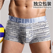 锦氏新品男士竹纤维内裤一件代发特色印花厂家批发U凸设计