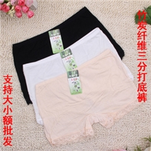 G81299莫代尔竹炭纤维蕾丝边打底裤三分裤打底裤批发厂家直销