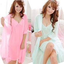 厂家直销夏季淘宝热卖爆款睡衣仿真丝性感二件套冰丝睡裙批发
