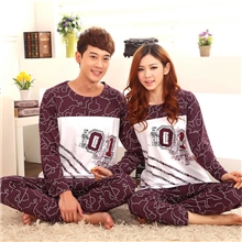 情侣睡衣厂家批发春秋季纯棉睡衣男士长袖休闲家居服套装女代理
