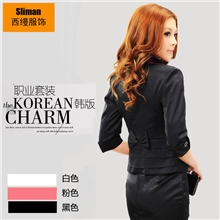 一件代发韩版新款中袖女式蝴蝶结女装小外套OL女士小西服小西装