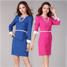 正品连衣裙高端品牌新款长袖连身裙日韩秋冬季裙子韩版女装批发