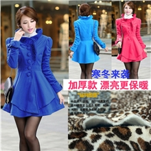 2013秋冬季中长款毛呢外套韩版修身呢子新款女装外套批发呢大衣