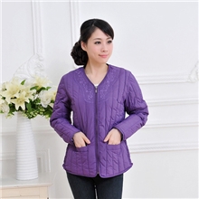 妍娜蚨拉链款女式修身保暖羽绒棉内胆，羽绒棉内胆批发