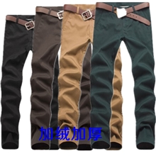 爆秋冬新款韩版男士加绒加厚休闲裤批发男装时尚潮男直筒长裤子