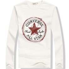 【伙拼】2013秋冬男装印花t恤加绒加厚圆领男士长袖t恤保暖男t恤