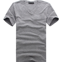 V领180克鸡心领纯空白韩版修身型广告衫热转印手绘专用T恤衫