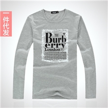 韩版印花潮牌男装男款男式长袖T恤男士T恤批发厂家男T恤T002