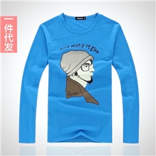 一件代发免费代理男式长袖T恤男士T恤批发男款T恤厂家T005