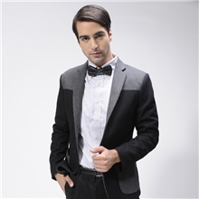 冬季休闲西服毛昵拼色西装男英伦西服男款男士男式时尚网店代理