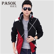 帕索克厂家批发新款韩版男士时尚开衫卫衣外套加厚男式连帽卫衣
