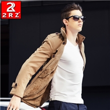 2人组厂家直销秋季大货款式男士中长款风衣男风衣外套男批发