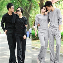 2013春秋新款韩版正品V领男女运动服加工休闲情侣装卫衣套装