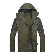 批发冲锋衣防水可拆卸抓绒两件套冲锋衣男女款两件套情侣13886