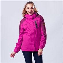 厂家直销冲锋衣男女两件套带内胆情侣款三合一女款登山服13889B