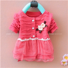 【包邮】特价批发女童短裙小童长袖雪纺春装爆款