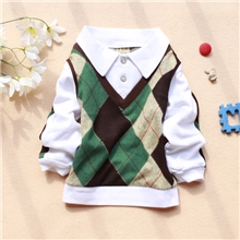 【包邮】经典学院风格韩版儿童小童翻领童t恤童春装爆款