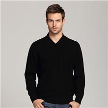 2013新款秋冬季羊毛衫纯羊毛保暖针织衫男士休闲叠领条纹订货
