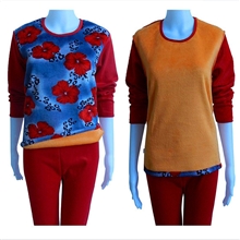 B110女士不倒绒南极人北极绒同款加厚双面绒黄金甲保暖内衣批发