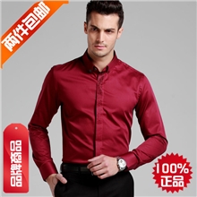 正品纯色纯棉烫钻男士长袖衬衫男式休闲韩版衬衣男一件起批