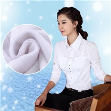 工厂直销韩版修身女士白衬衫保暖加厚加绒衬衫长袖衬衣一件代发