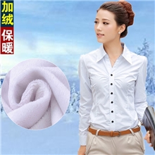 工厂直销韩版条纹拼色加厚保暖加绒衬衫衬衣女长袖秋冬一件代发