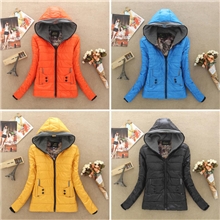 2013冬潮学生装冬新款韩版女装棉服时尚韩国撞色带帽棉衣女批发