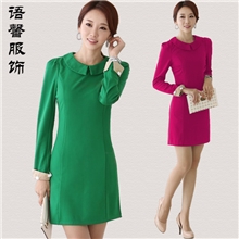 批发韩国东大门秋冬新款韩版品牌女装打底裙女式秋季长袖连衣裙