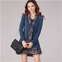 2013秋季新款日韩女装韩版宽松大码假两件套打底连衣裙批发代发