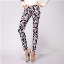 2013新款女式加绒铅笔裤糖果色韩版彩色环保花色小脚铅笔裤靴裤