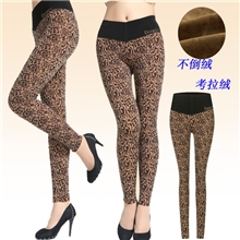 2013冬季韩版豹纹九分打底保暖裤修身显瘦加绒加厚批发代销